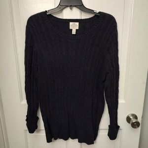 St John's Bay black cable sweater size 0X